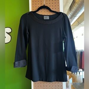 CHANEL Employee Quilted Black Top